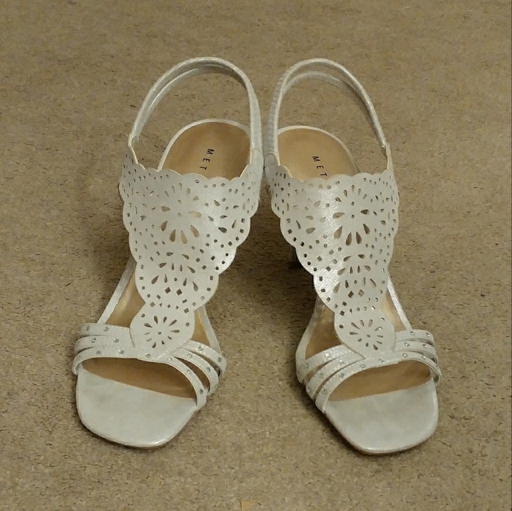 Silver Metaphor heels